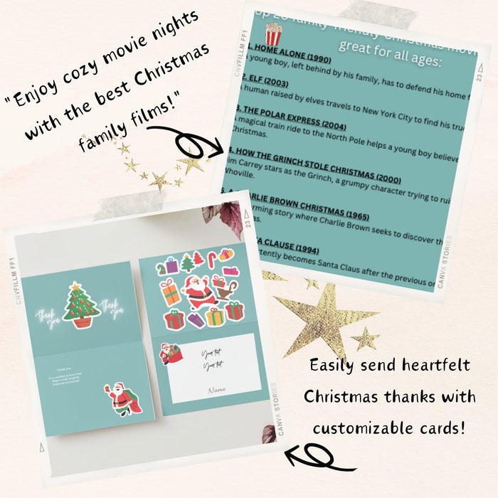 60+ Editable Christmas Designs | Ornaments, Kindness Calendar, Santa Messages & More | DIY Holiday Activities for Families |Digital Download