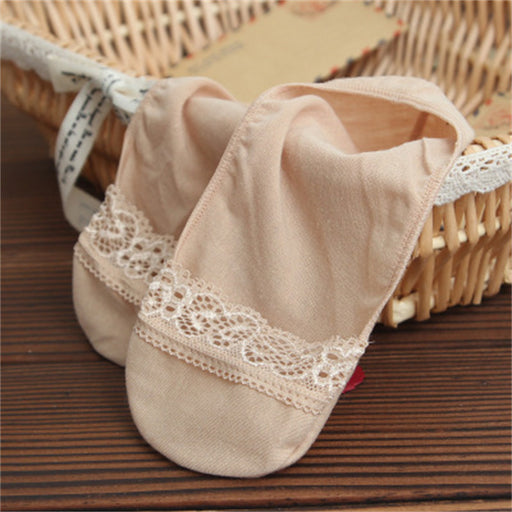 Women's Fashionable Shallow Invisible Lace Boat Socks