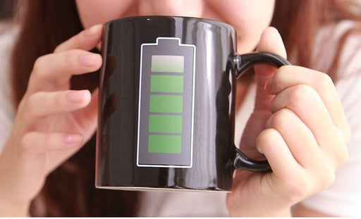 Battery display thermal temperature cup temperature sensitive color cup ceramic coffee mug