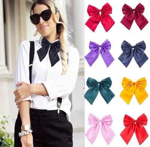 Women's professional dress female college wind Japanese and Korean version of the student bank hotel bow tie collar flower