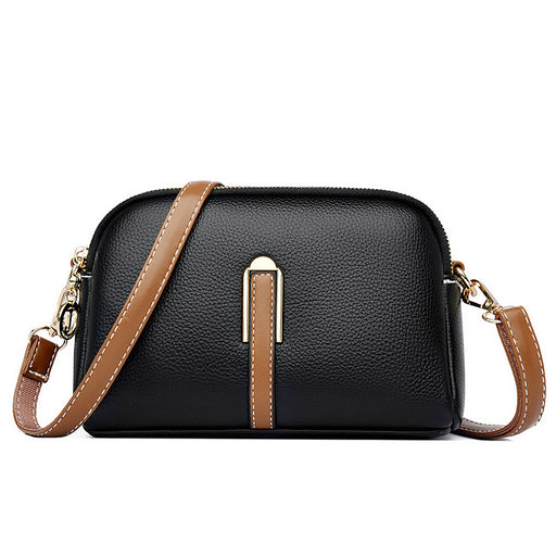 Simple Shoulder Texture Western Style Messenger Bag
