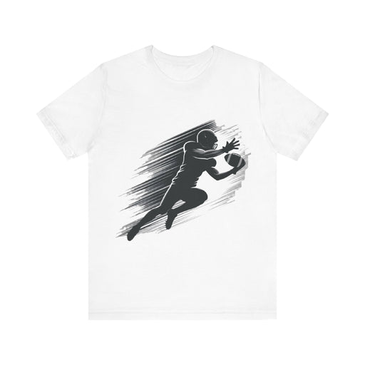 Dynamic Football Player Silhouette T-Shirt – Catch the Excitement of the Game