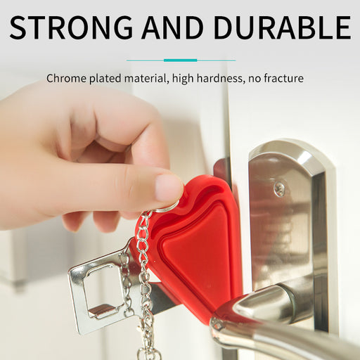 New Portable Door Safety Latch Lock Metal Home Room Hotel Anti Theft Security Lock Travel Accommodation Door Stopper Hardware
