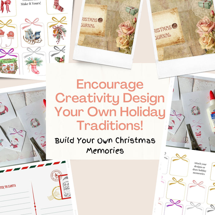 Christmas Journal for Kids & Families | Build Your Own Christmas Memories | Printable DIY Journal | 25 Pages of Fun Activities | Creative Christmas Craft