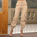 Women's Solid Color Leisure Tappered Trousers
