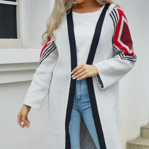 Women's Fashionable Simple Tassel Sweaters Fashion Cardigan Coat
