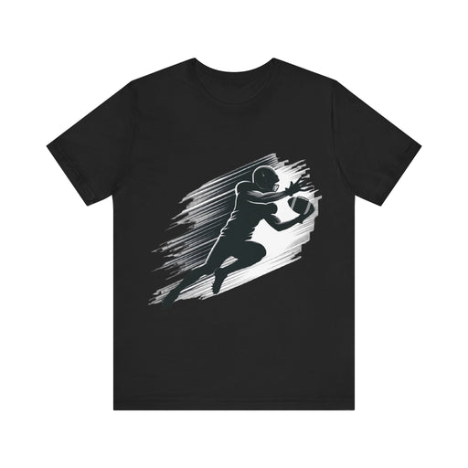 Dynamic Football Player Silhouette T-Shirt – Catch the Excitement of the Game