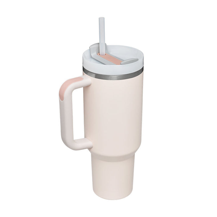 Valentines Day Gift Thermal Mug 40oz Straw Coffee Insulation Cup With Handle Portable Car Stainless Steel Water Bottle