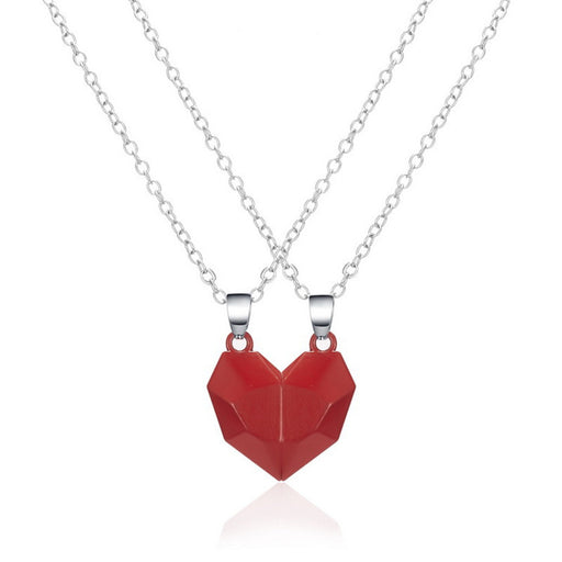 Creative Magnet Necklace Love Heart Broken Men And Women