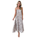Floral Print Suspender Dress Summer Slim Fit Long Dresses For Womens Clothing