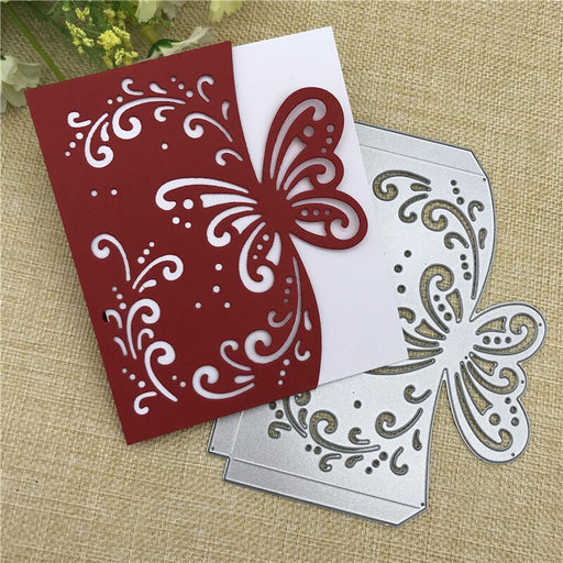 Puzzle embossing knife mold template butterfly lace