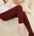 Plus Velvet Thickened Pearl Velvet Autumn And Winter Foot Warm Pants Outer Wear One-piece Women's Leggings