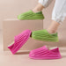 Fashion Thickened Couple Slippers Women's Winter Shoes Home Warm Plush Confinement Shoes