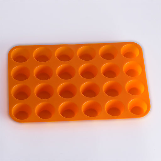 24 holes with round silicone cake mould