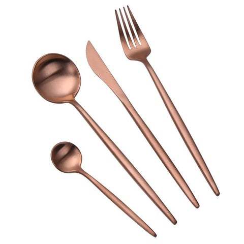 Rose Gold Western Tableware Set Knife And Fork