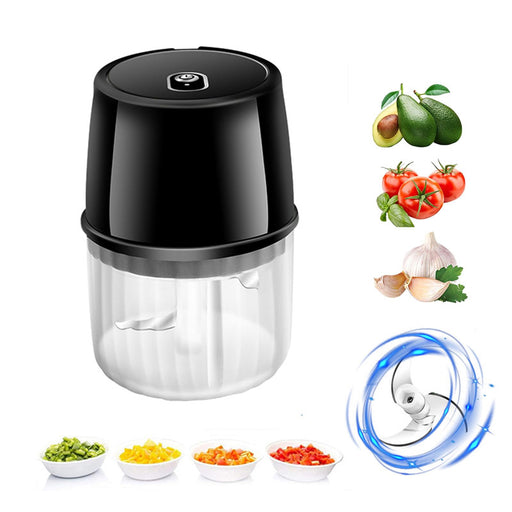 USB Rechargeable Electric Garlic Press Portable Wireless Food Chopper Mini Complementary Food Mixer Kitchen Gadgets