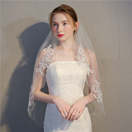 Wedding Dress Accessories Single-layer Lace Applique With Diamond