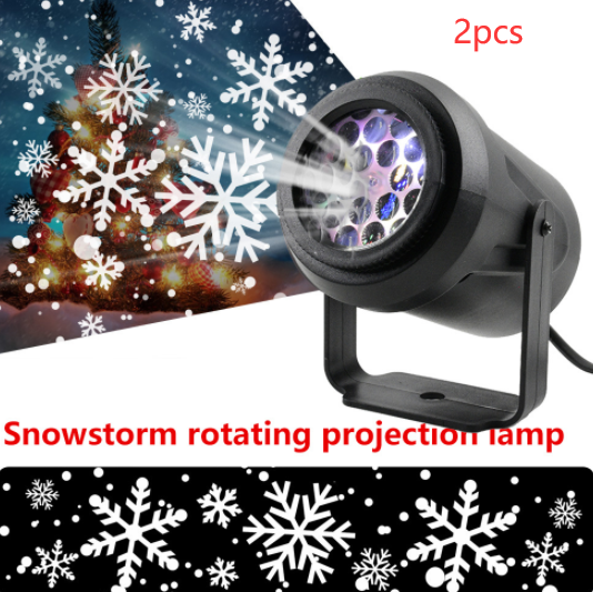 Projector Lamp High-brightness Christmas Snowflake Indoor Holiday Decoration Light Rotating