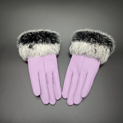 Rabbit hair mouth fashion gloves