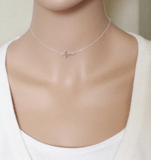 Simple Style Fashion Cross Clavicle Necklace
