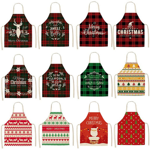 Cotton linen creative Christmas apron