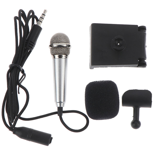 Portable 3.5mm Stereo Studio Mic KTV Karaoke Mini Microphone