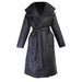 Snow Thickened Coat Hooded Belt Long Cotton Padded Jacket Women