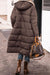 Solid Color Hooded Cotton Jacket Long Sleeve Double-sided Wear Slim Fit Elegant Cardigan Coat Top