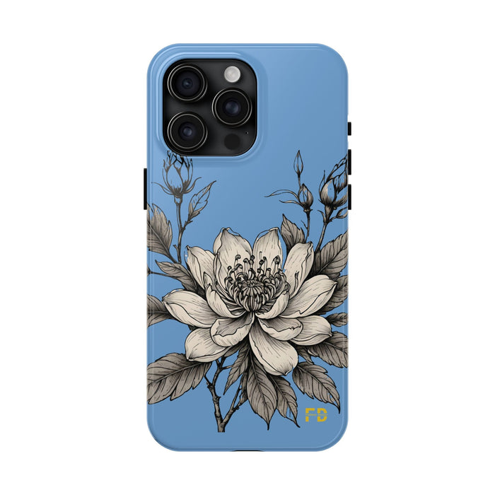 Blue Phone Case, Impact Resistant Phone Cover, Lightweight Phone Accessories, iPhone Samsung Protective Shell - FORHERA DESIGN - Phone Case