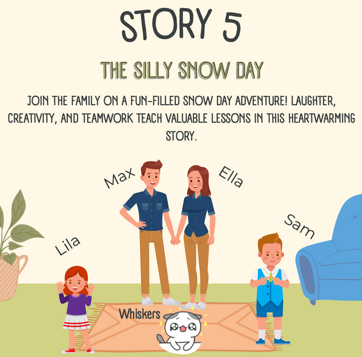 Bundle of 5 Family Adventure Stories | Kids' Digital Storybook | Lessons on Teamwork, Patience, and Fun | Vocabulary Development Included!