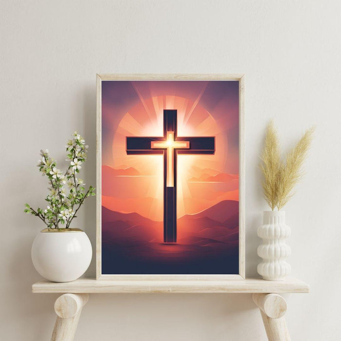 Decorative Wall Art Crosses | Inspirational Christian Print | High-Resolution Faith-Based Home Decor | Religious Decor | Christian Gifts