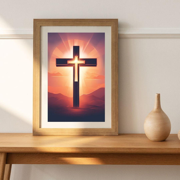 Decorative Wall Art Crosses | Inspirational Christian Print | High-Resolution Faith-Based Home Decor | Religious Decor | Christian Gifts