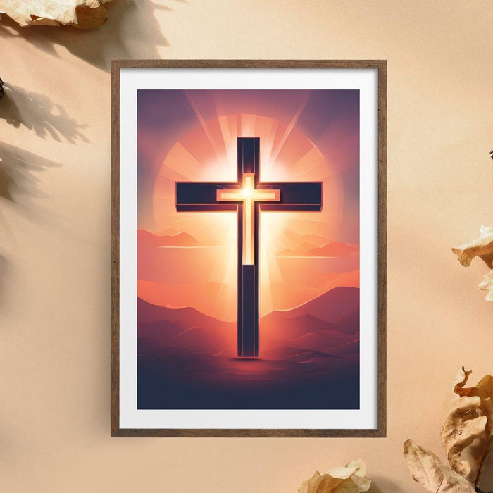 Decorative Wall Art Crosses | Inspirational Christian Print | High-Resolution Faith-Based Home Decor | Religious Decor | Christian Gifts