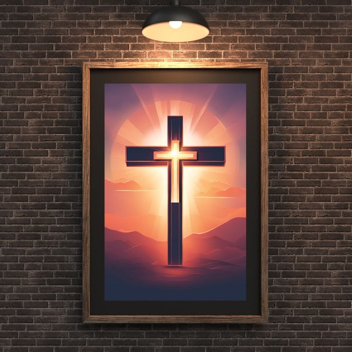 Decorative Wall Art Crosses | Inspirational Christian Print | High-Resolution Faith-Based Home Decor | Religious Decor | Christian Gifts