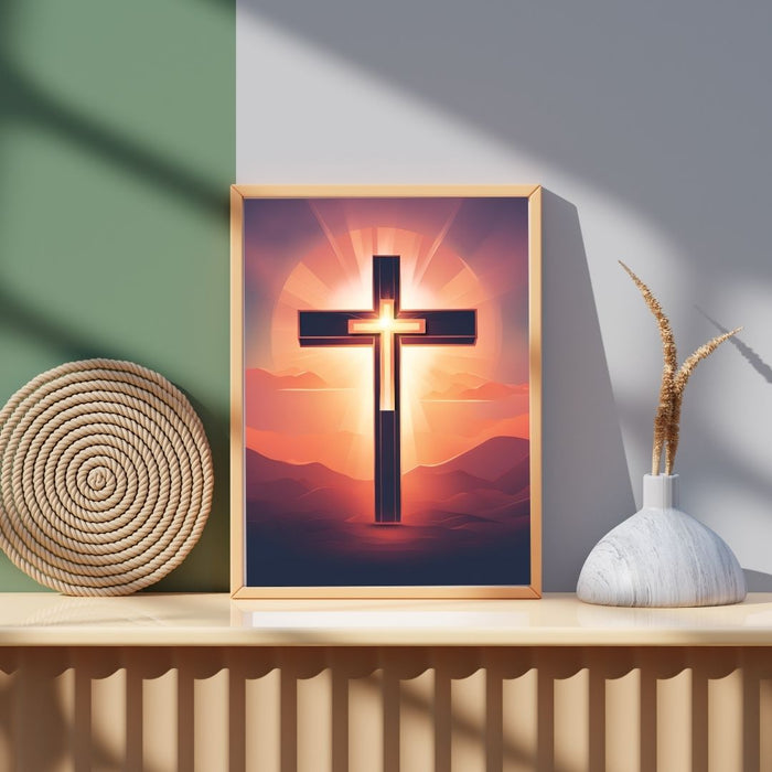 Decorative Wall Art Crosses | Inspirational Christian Print | High-Resolution Faith-Based Home Decor | Religious Decor | Christian Gifts