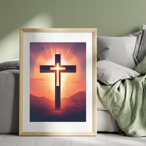 Decorative Wall Art Crosses | Inspirational Christian Print | High-Resolution Faith-Based Home Decor | Religious Decor | Christian Gifts