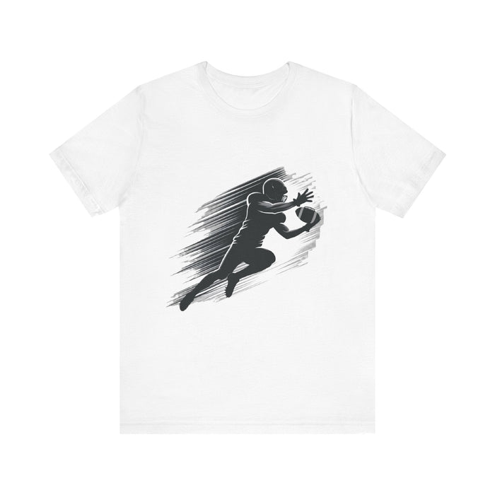 Dynamic Football Player Silhouette T-Shirt – Catch the Excitement of the Game