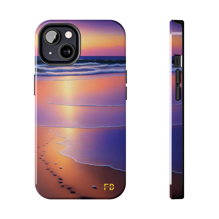 FD beach scene Mental Health Phone Case Resistant 2 - Piece for Iphone or Google Phone case - FORHERA DESIGN - Phone Case