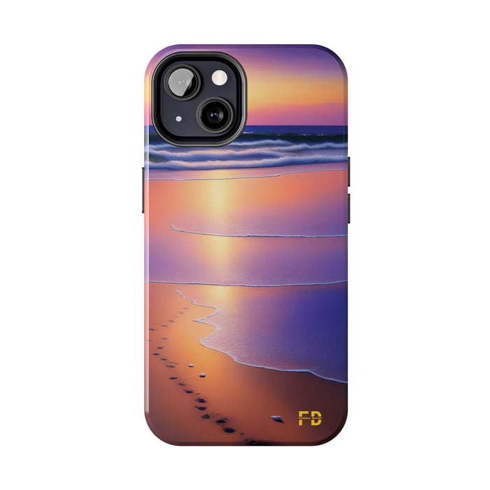 FD beach scene Mental Health Phone Case Resistant 2 - Piece for Iphone or Google Phone case - FORHERA DESIGN - Phone Case