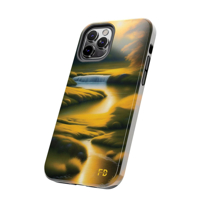 FD golden landscape Mental Health Phone Case for Iphone or Google Phone case - FORHERA DESIGN - Phone Case