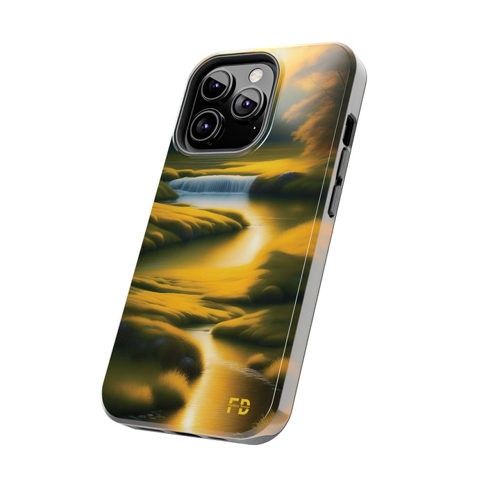 FD golden landscape Mental Health Phone Case for Iphone or Google Phone case - FORHERA DESIGN - Phone Case