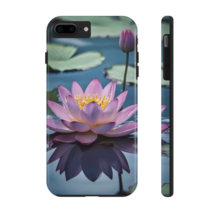 FD lotus flower on calm water Phone Case Resistant 2 - Piece for Iphone or Google case - FORHERA DESIGN - Phone Case