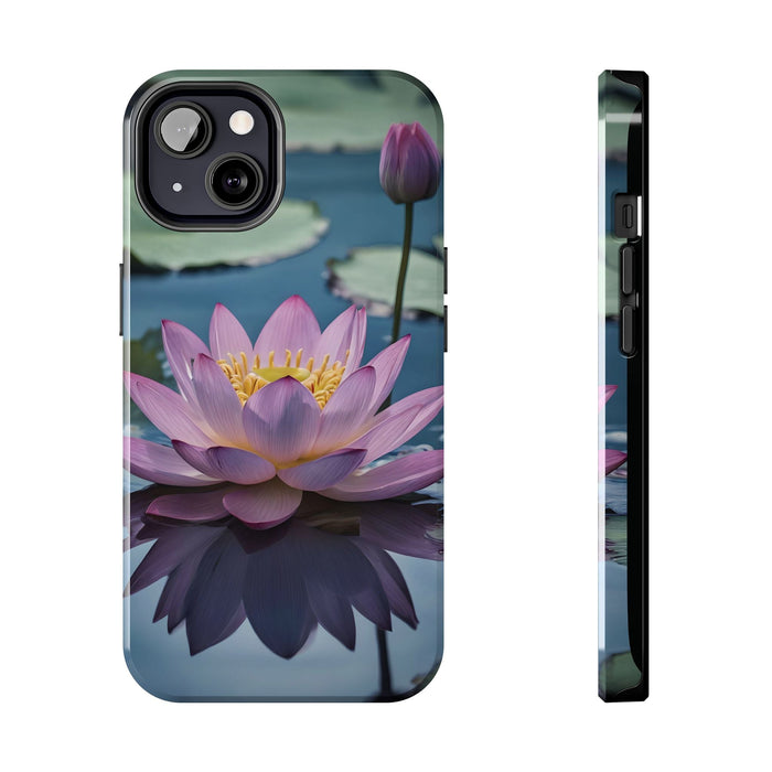 FD lotus flower on calm water Phone Case Resistant 2 - Piece for Iphone or Google case - FORHERA DESIGN - Phone Case