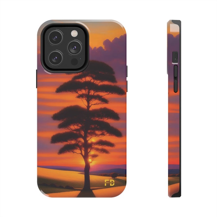 FD peaceful sunrise over rolling hills Mental Health Phone Case Resistant 2 - Piece - FORHERA DESIGN - Phone Case