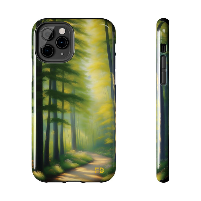 FD quiet forest, with soft sunlight Mental Health Phone Case Resistant 2 - Piece - FORHERA DESIGN - Phone Case