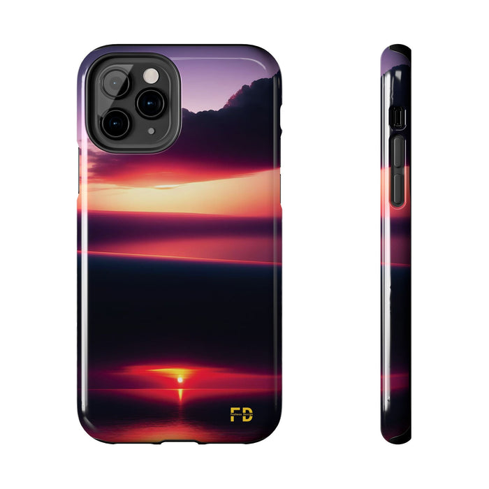 FD sunrise over a calm sea Mental Health Phone Case Resistant 2 - Piece for Iphone or Google Phone case - FORHERA DESIGN - Phone Case