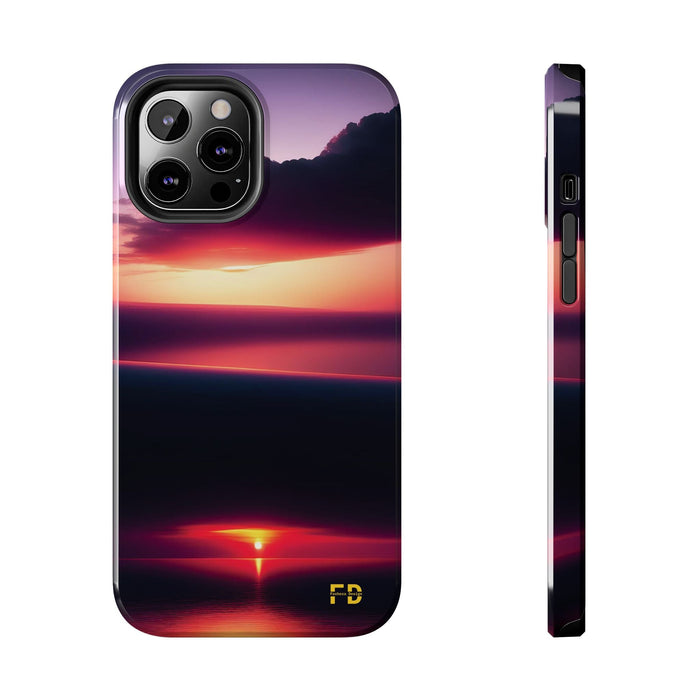 FD sunrise over a calm sea Mental Health Phone Case Resistant 2 - Piece for Iphone or Google Phone case - FORHERA DESIGN - Phone Case