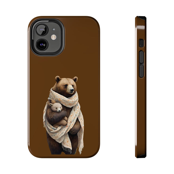 Gentle bear hugging Phone Case Resistant 2 - Piece for Iphone or Google Phone case - FORHERA DESIGN - Phone Case