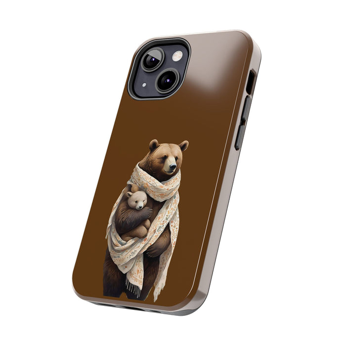 Gentle bear hugging Phone Case Resistant 2 - Piece for Iphone or Google Phone case - FORHERA DESIGN - Phone Case