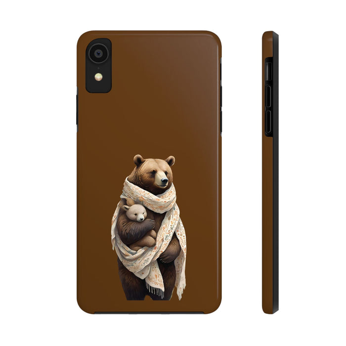 Gentle bear hugging Phone Case Resistant 2 - Piece for Iphone or Google Phone case - FORHERA DESIGN - Phone Case